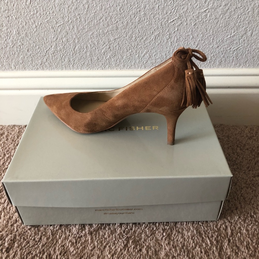Marc Fisher Suede Tassel Heels